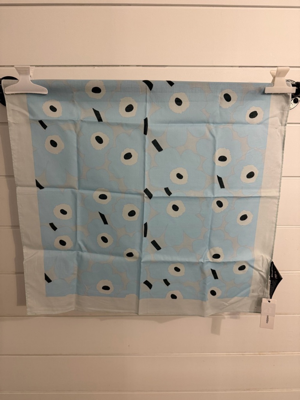 MARIMEKKO Light Blue Floral Square Scarf